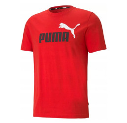 T-Shirt męski Logo Essential + czerwony