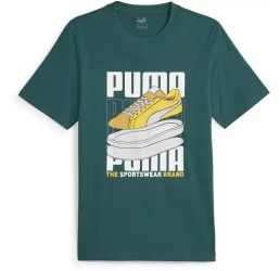 T-Shirt męski Graphic Sneaker zielony